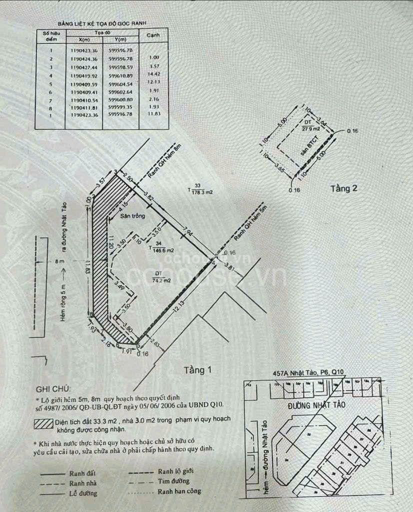 CỰC HIẾM QUẬN 10 - NGANG 13M x 13M 113.3M2 TRỆT LẦU - PHÙ HỢP XÂY MỚI