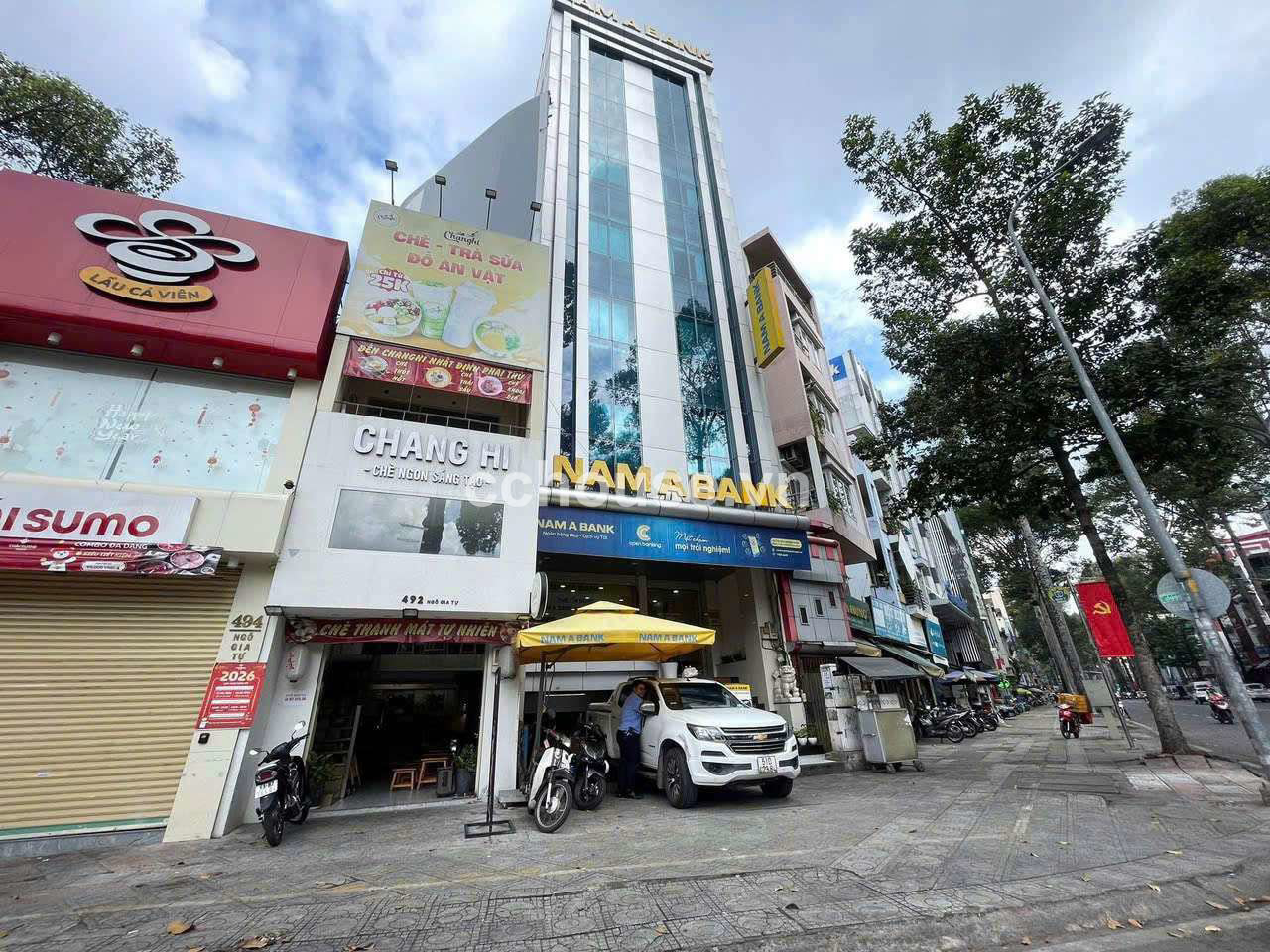 Building Cực Hiếm Quận 10 Hầm 6 tầng thang máy ngân hàng thuê 146 triệu dài hạn