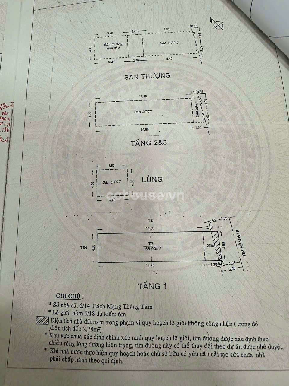 Hẻm XH Cách Mạng Tháng 8. DT( 4.1x17.5)m. Kc 5 tầng. Gia 15,8ty