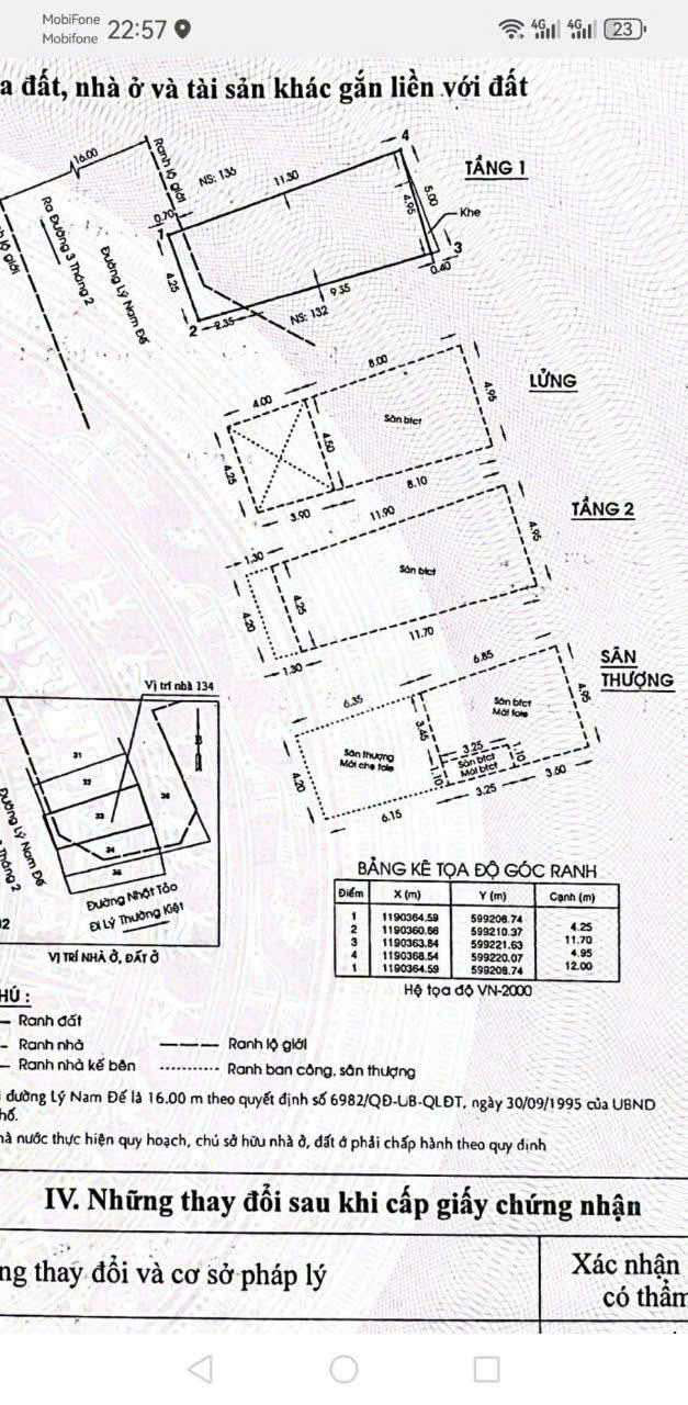 CỰC HIẾM NHÀ MẶT TIỀN LÝ NAM ĐẾ 4 TẦNG NH 5M x 12M GIÁ 17 TỶ