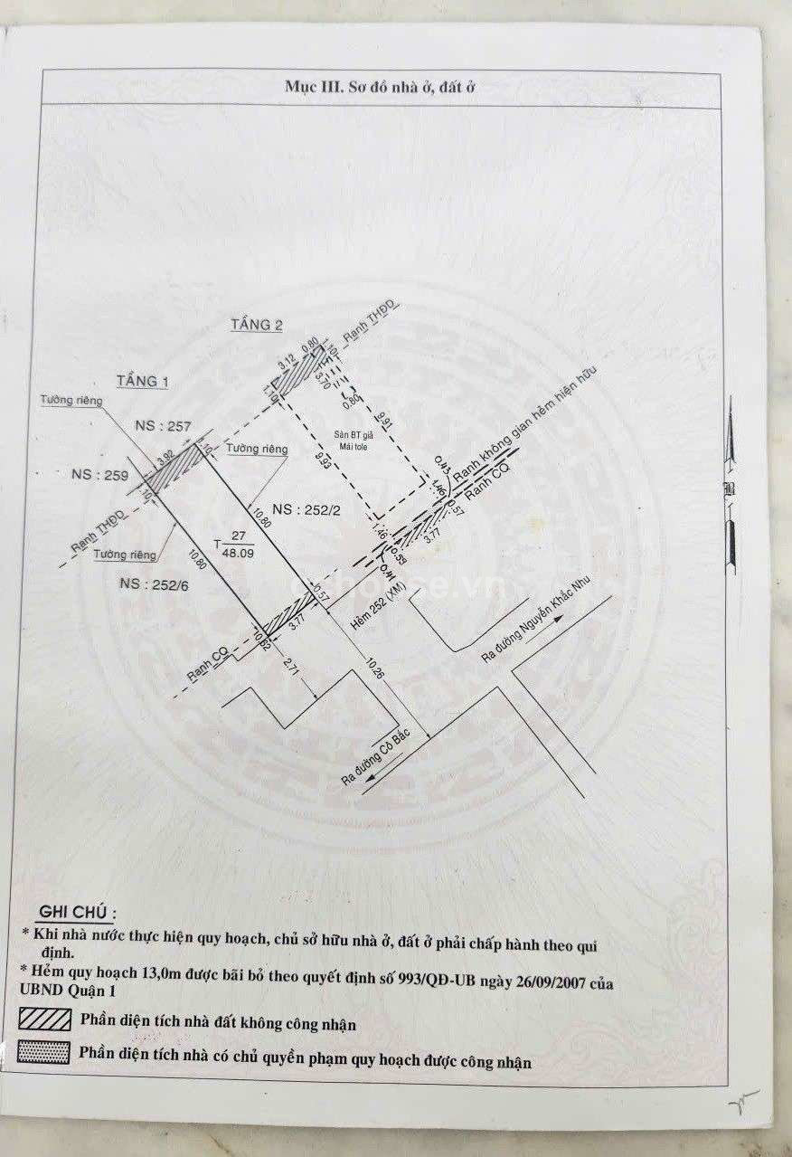 NHÀ ĐẸP – GIÁ TỐT – Chính Chủ Bán Nhà ĐƯỜNG NGUYỄN KHẮC NHU Phường Cô Giang, Quận 1, HCM