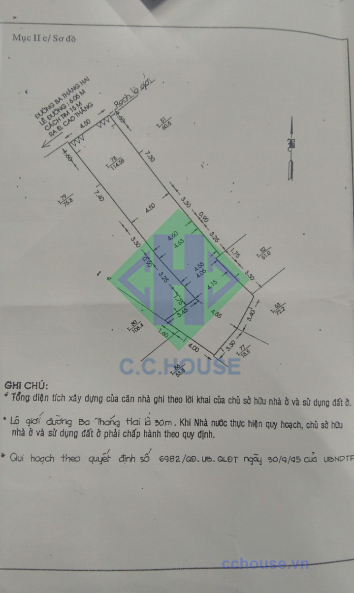 Bán nhà mặt tiền đường 3/2, P10,Q10 DT:4.4x21m, NH:6m, 3tầng, Giá 35 tỷ