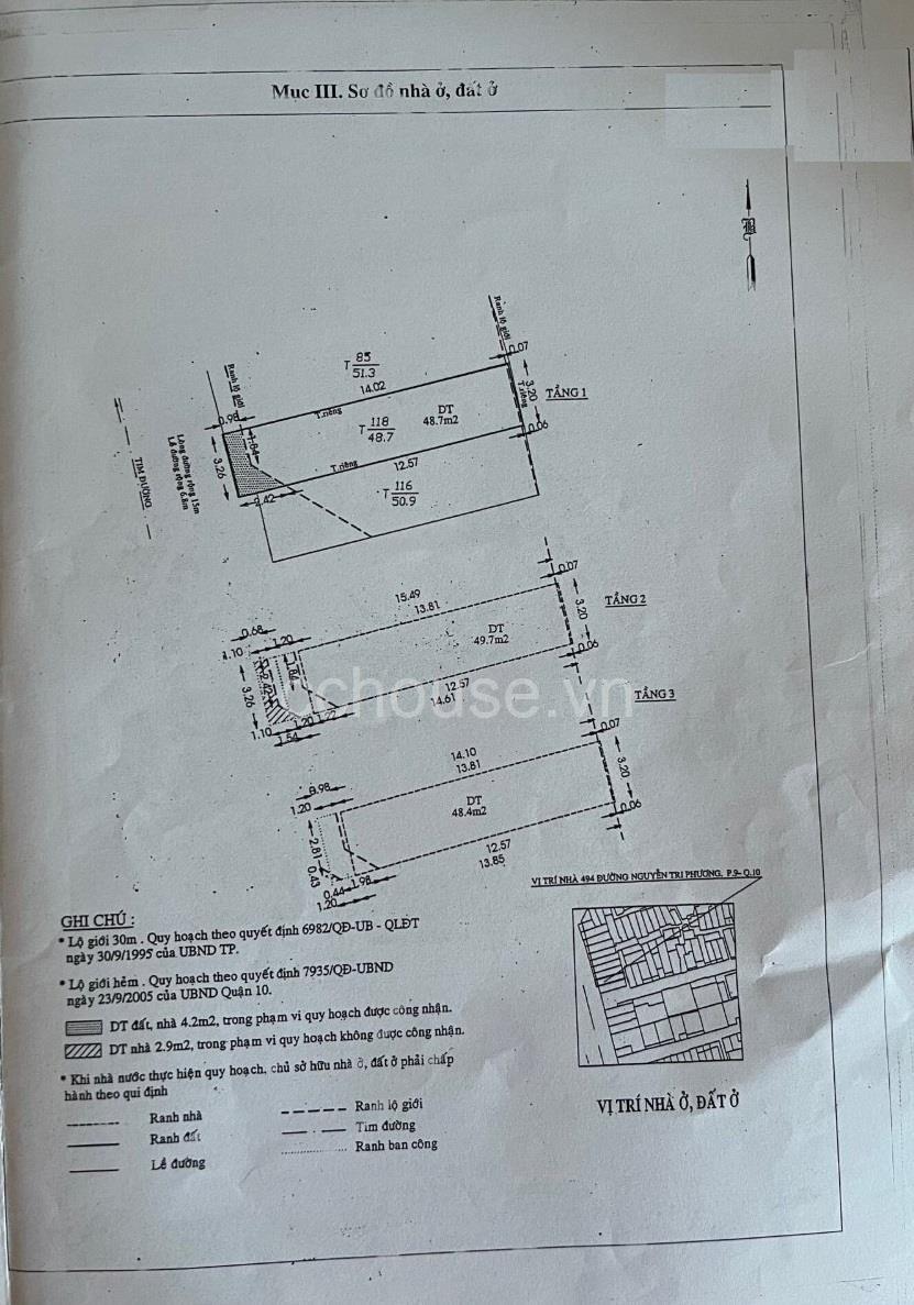 Mặt tiền Nguyễn Tri Phương, P9, Quận 10, DT: 3.5x14m, 43m2, 3 tầng, Giá 18 tỷ tl