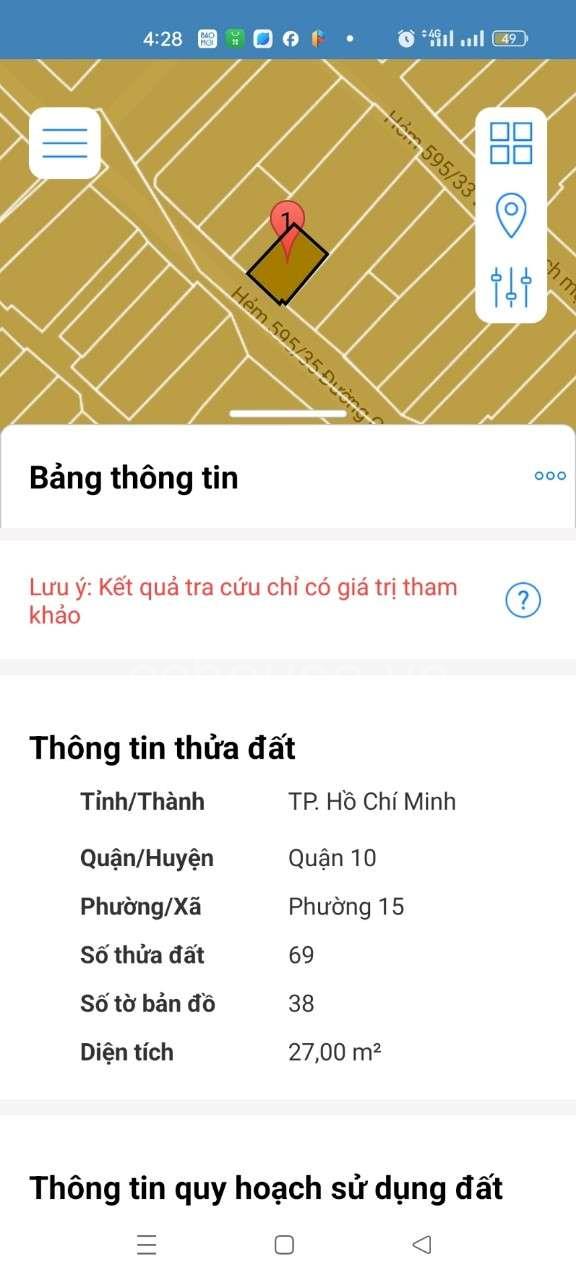 Bán nhà hẻm xe hơi quay đầu đường CMT8, P15, Q10