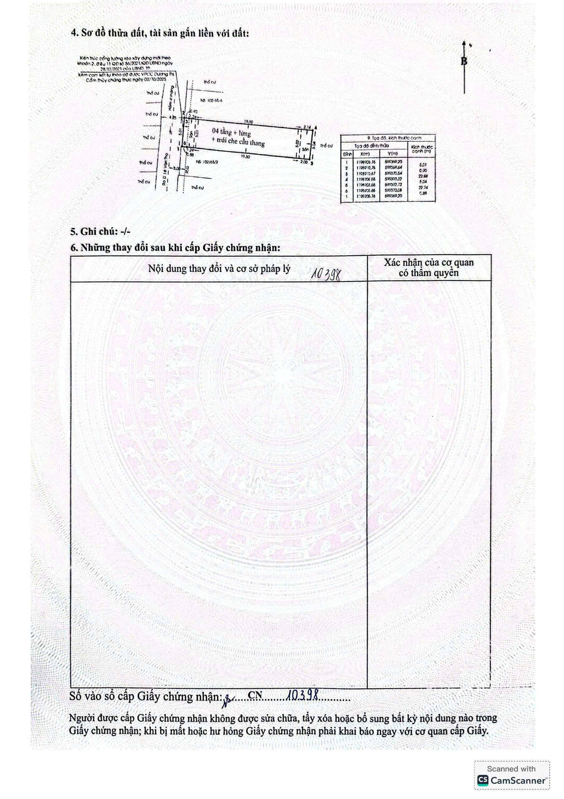 Bán tòa nhà CHDV tại 102/65/4 LÊ VĂN THỌ. QUẬN GÒ VẤP CŨ