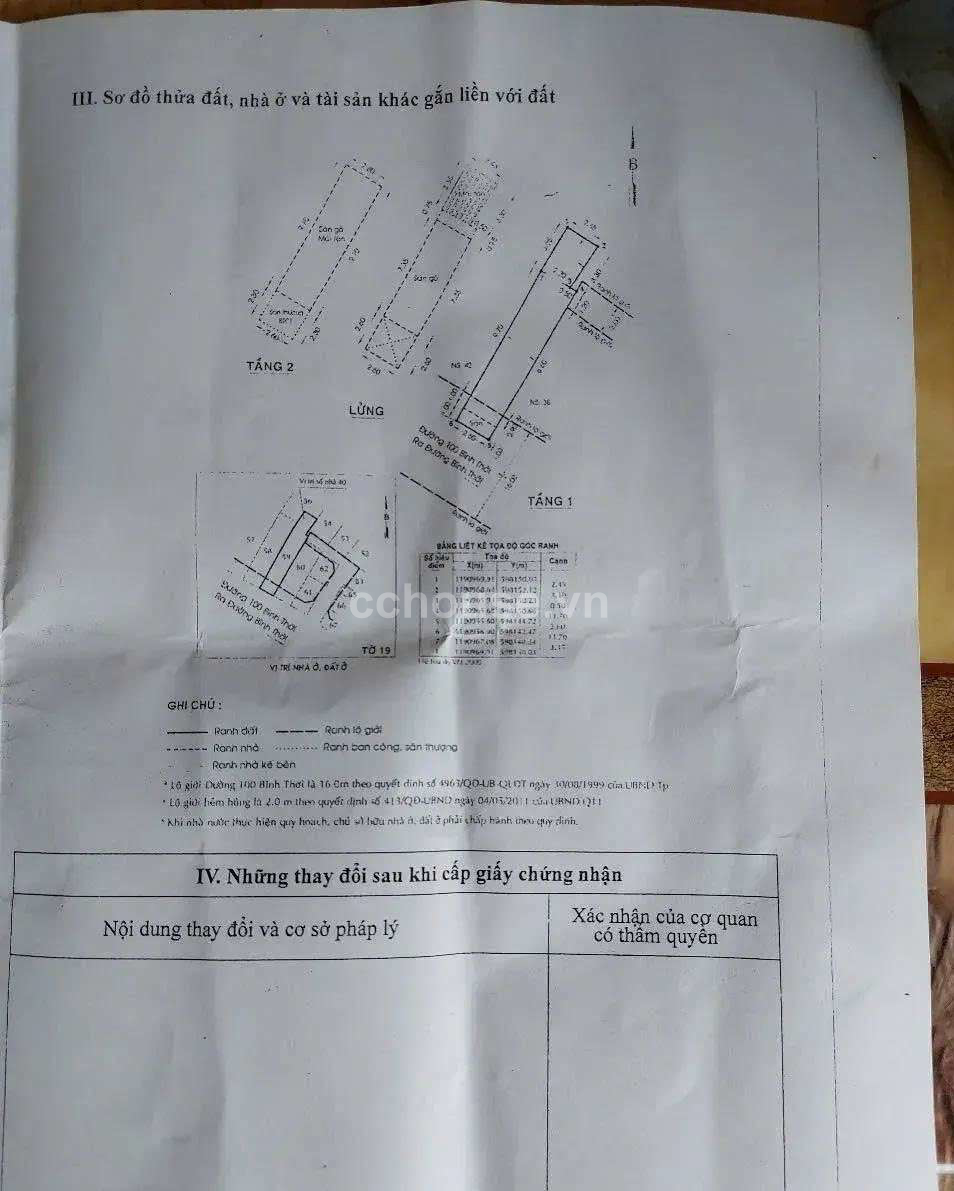 BÁN NHÀ MT ĐƯỜNG 100 BÌNH THỚI, Q.11 / DÀI 14.5m / 2 TẦNG + ST / 8 TỶ TL